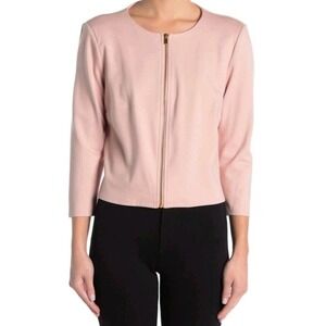 Philosophy Ponte Zip Front Jacket Blush Pink Size S NWT